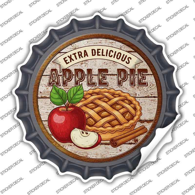 Apple Pie Novelty Bottle Cap Sticker Decal BC-2078s