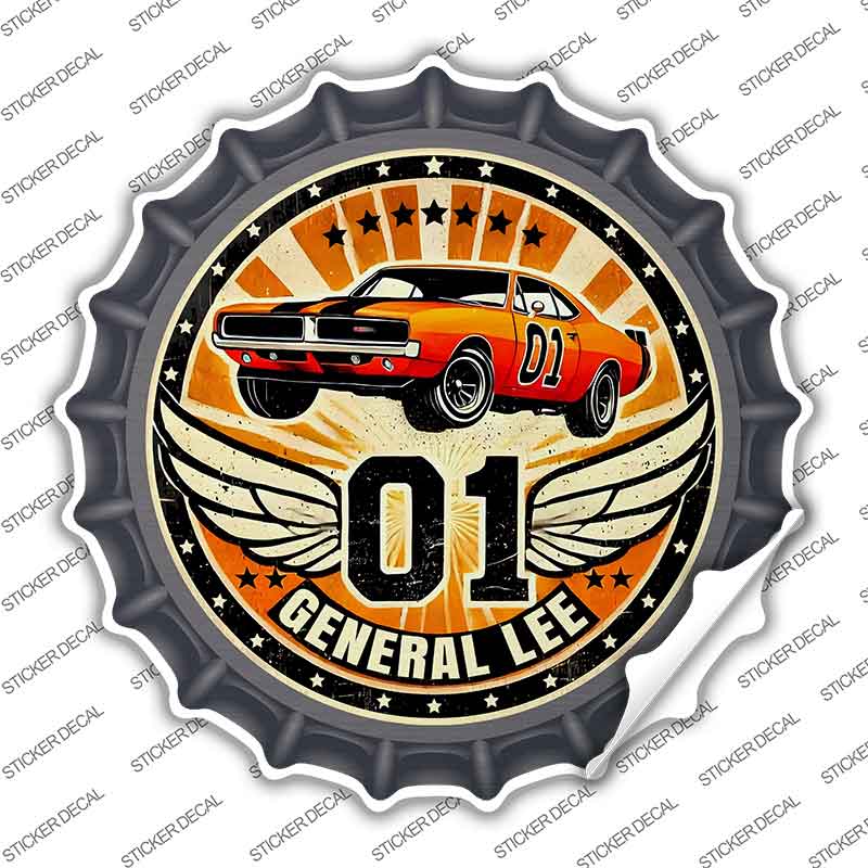 01 General Lee Novelty Bottle Cap Sticker Decal BC-2089s