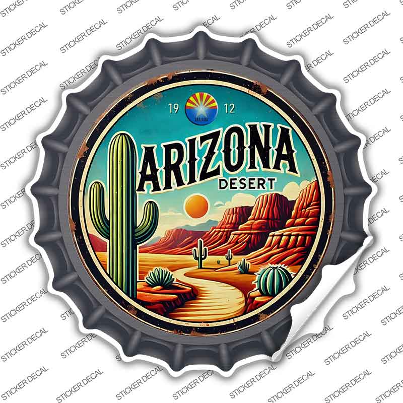 Arizona Desert Novelty Bottle Cap Sticker Decal BC-2090s