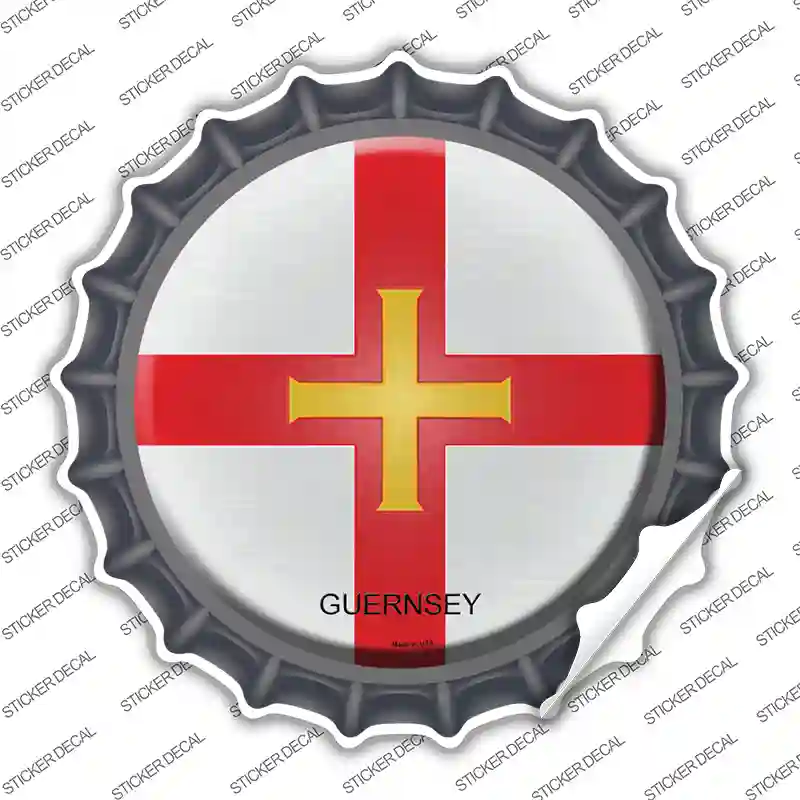 Guernsey Country Novelty Bottle Cap Sticker Decal