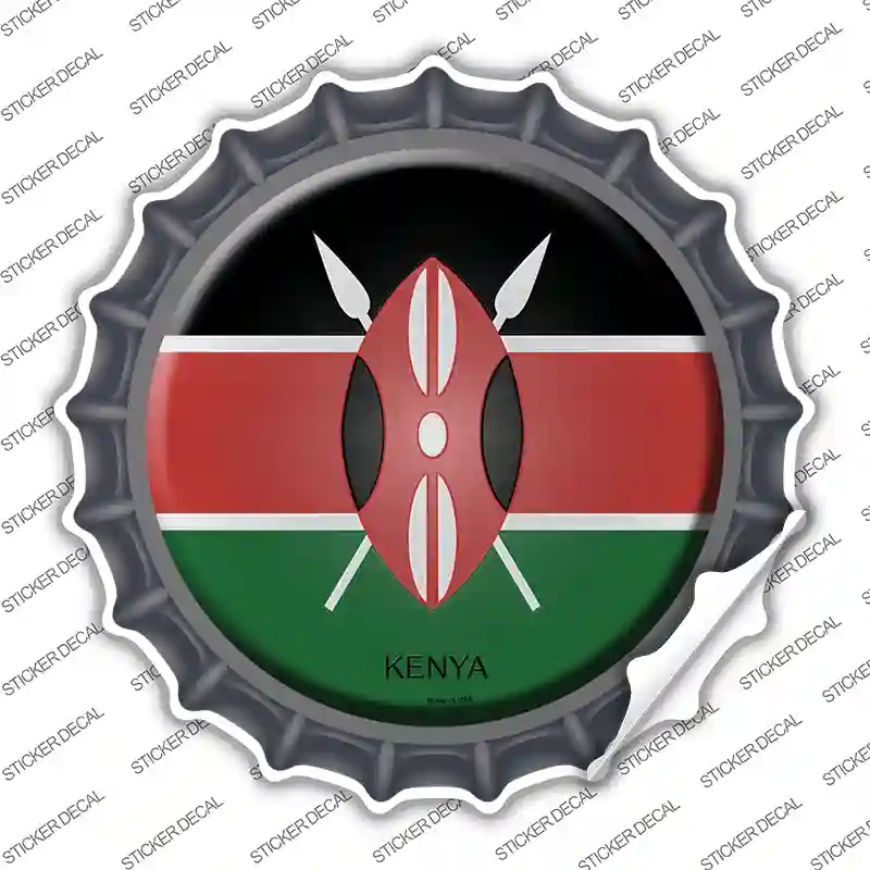 Kenya Country Novelty Bottle Cap Sticker Decal