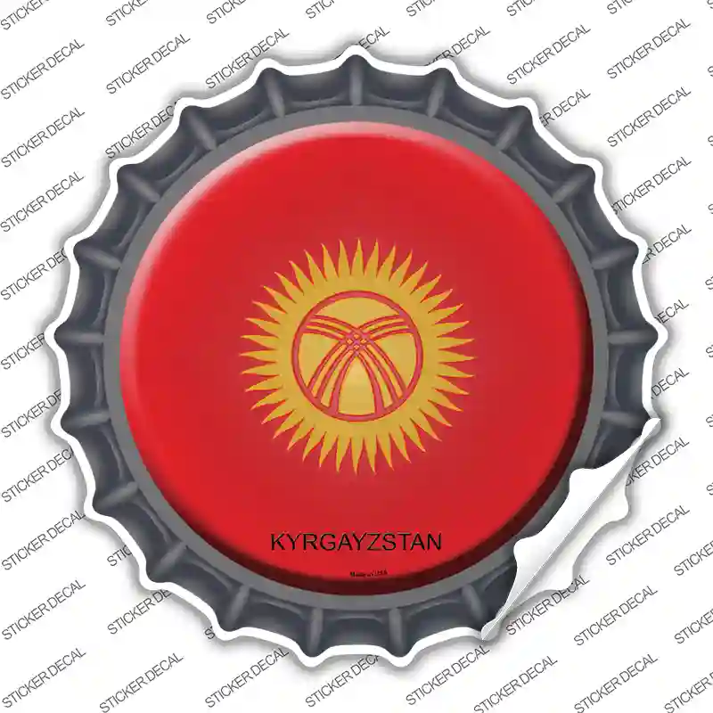 Kyrgayzstan Country Novelty Bottle Cap Sticker Decal