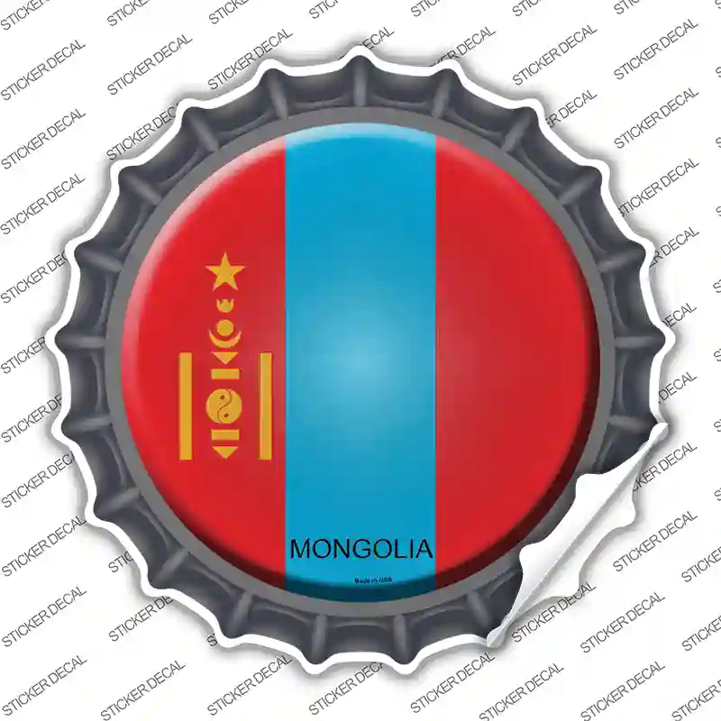 Mongolia Country Novelty Bottle Cap Sticker Decal