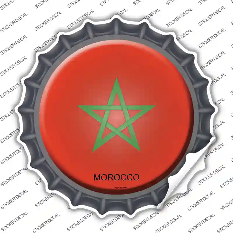 Morocco Country Novelty Bottle Cap Sticker Decal