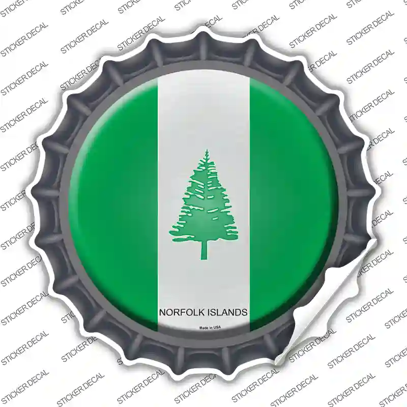 Norfolk Islands Novelty Bottle Cap Sticker Decal
