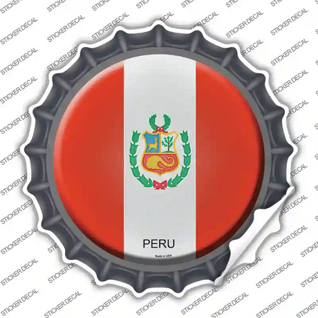 Peru Country Novelty Bottle Cap Sticker Decal