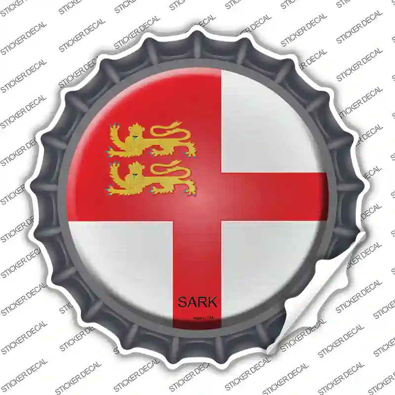 Sark Country Novelty Bottle Cap Sticker Decal