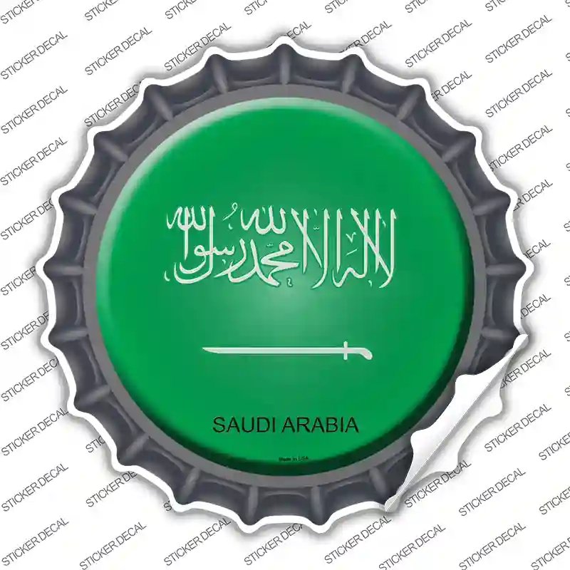Saudi Arabia Country Novelty Bottle Cap Sticker Decal