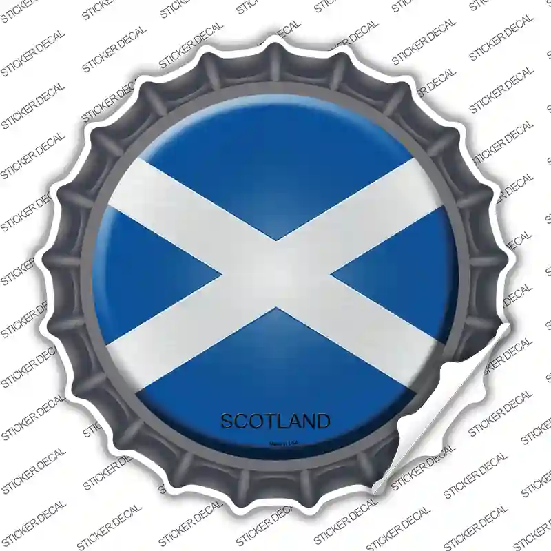Scotland Country Novelty Bottle Cap Sticker Decal