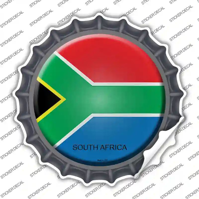 South Africa Country Novelty Bottle Cap Sticker Decal
