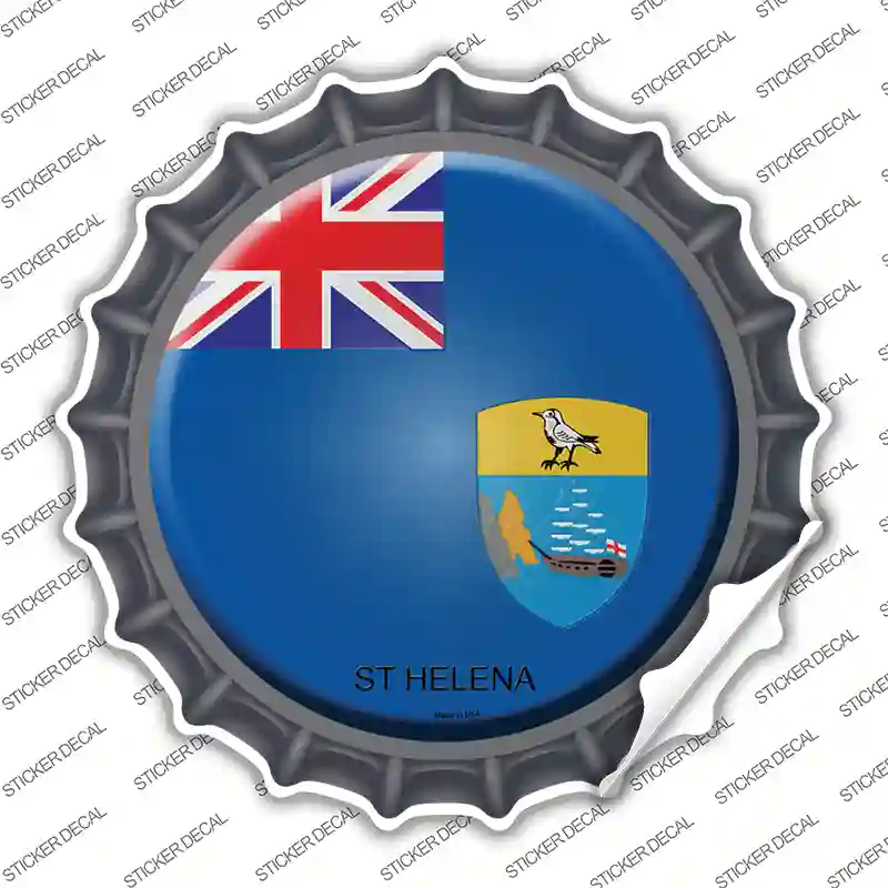 St Helena Country Novelty Bottle Cap Sticker Decal