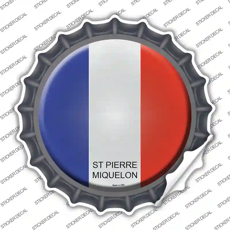 St Pierre Miquelon Country Novelty Bottle Cap Sticker Decal