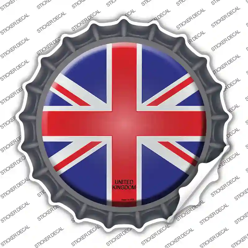 United Kingdom Country Novelty Bottle Cap Sticker Decal