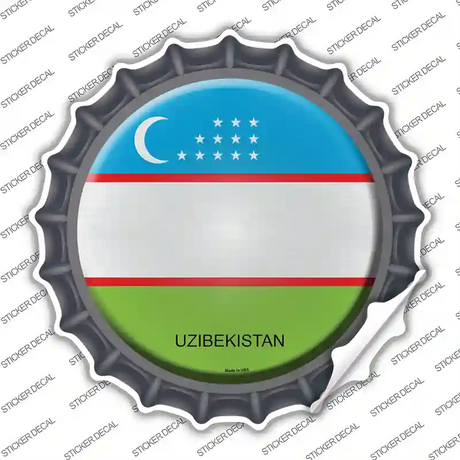 Uzibekistan Country Novelty Bottle Cap Sticker Decal