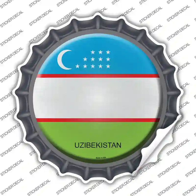 Uzibekistan Country Novelty Bottle Cap Sticker Decal