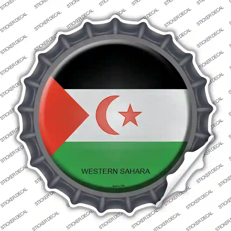 Western Sahara Country Novelty Bottle Cap Sticker Decal