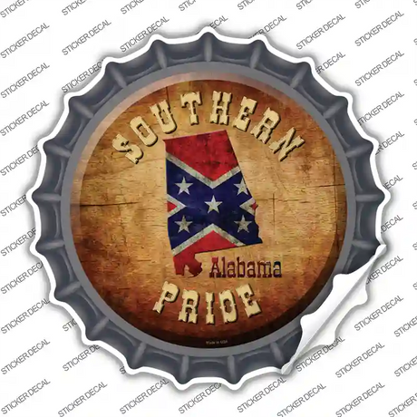 Southern Pride Alabama Novelty Bottle Cap Sticker Decal