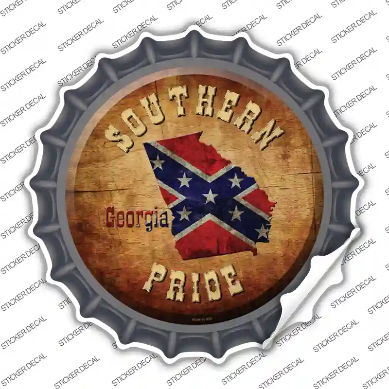 Southern Pride Georgia Novelty Bottle Cap Sticker Decal