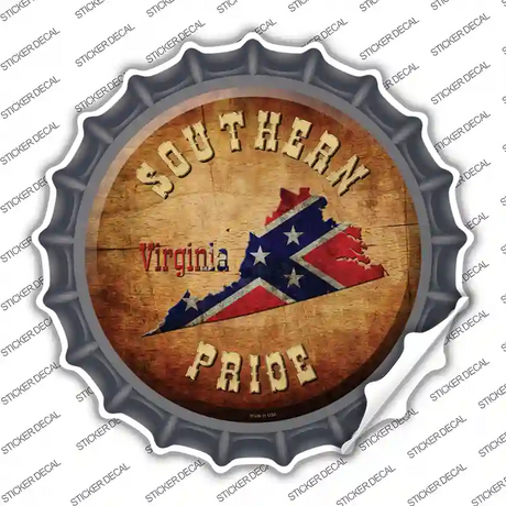 Southern Pride Virginia Novelty Bottle Cap Sticker Decal