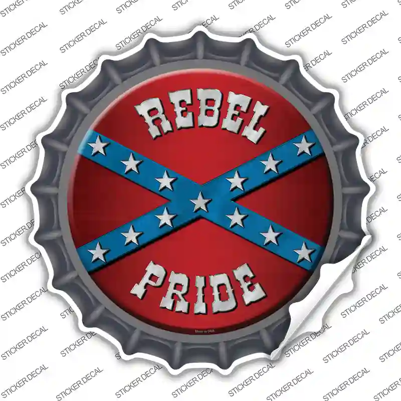 Rebel Pride Novelty Bottle Cap Sticker Decal