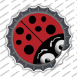 Lady Bug Novelty Bottle Cap Sticker Decal