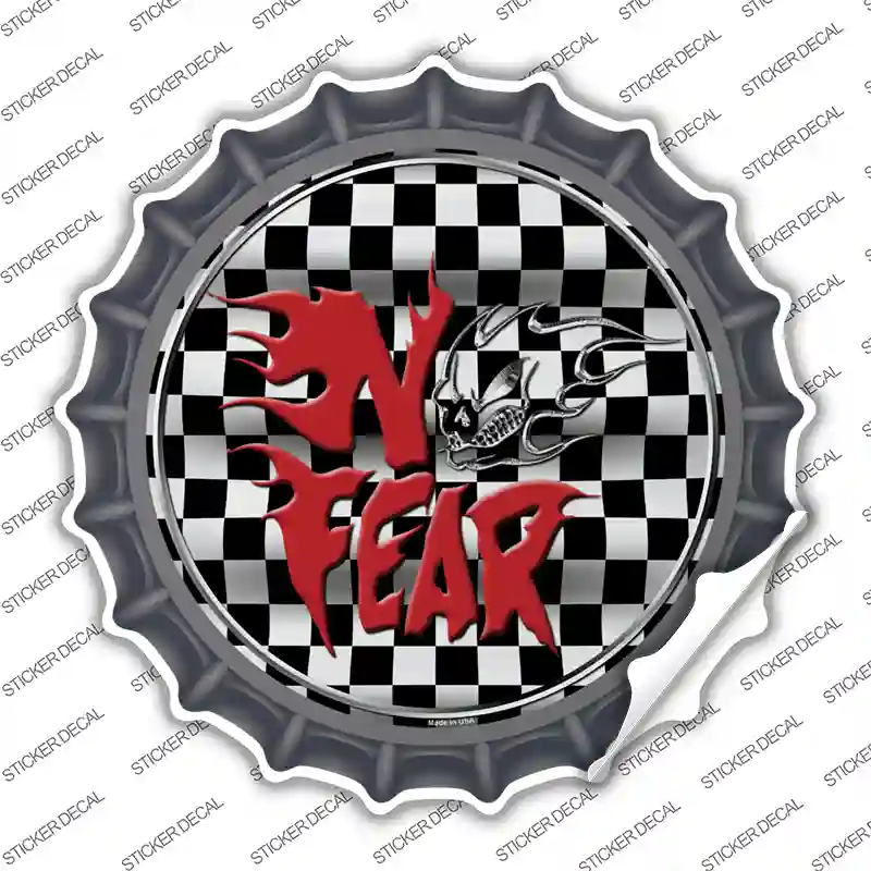 No Fear Novelty Bottle Cap Sticker Decal