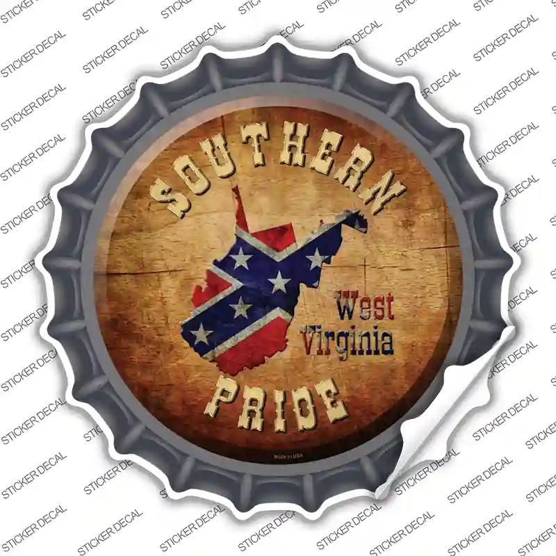 Southern Pride West Virginia Novelty Bottle Cap Sticker Decal
