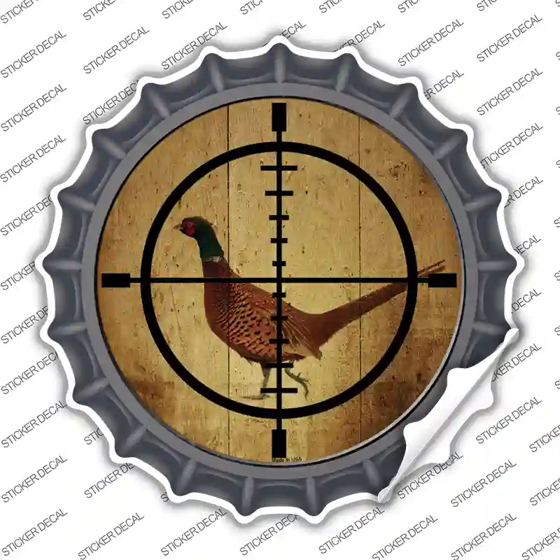 Pheasant Hunter Novelty Bottle Cap Sticker Decal