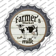 Farmers Market Milk Novelty Bottle Cap Sticker Decal