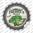 Farmers Market Broccoli Novelty Bottle Cap Sticker Decal