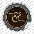 Mr And Mrs Novelty Bottle Cap Sticker Decal
