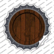 Wooden Background Novelty Bottle Cap Sticker Decal