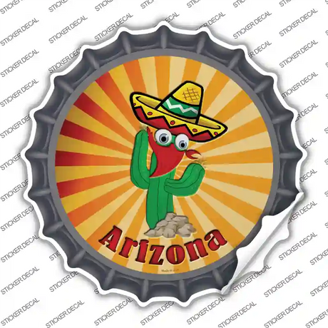 Cactus Arizona Novelty Bottle Cap Sticker Decal
