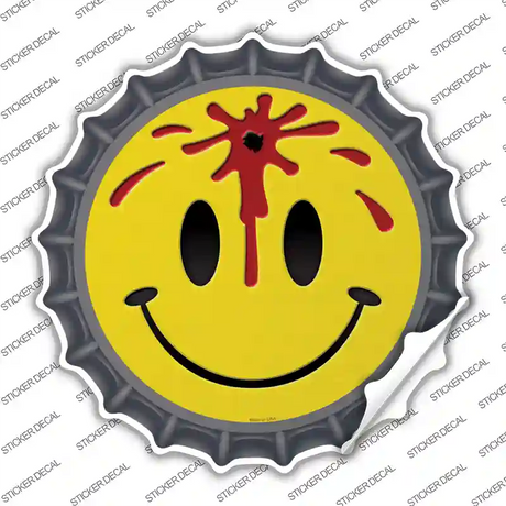 Bullet Smile Novelty Bottle Cap Sticker Decal