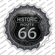 Historic Route 66 Novelty Bottle Cap Sticker Decal