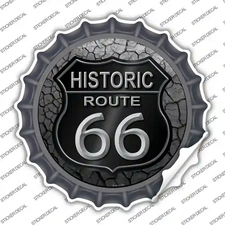 Historic Route 66 Novelty Bottle Cap Sticker Decal