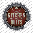 My Kitchen My Rules Novelty Bottle Cap Sticker Decal