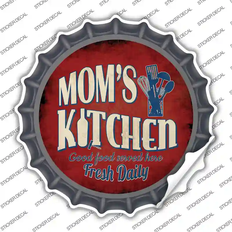 Moms Kitchen Novelty Bottle Cap Sticker Decal
