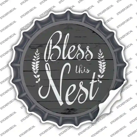 Bless the Nest Novelty Bottle Cap Sticker Decal