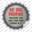 No Dog Pooping Novelty Bottle Cap Sticker Decal