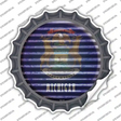 Michigan Flag Corrugated Novelty Bottle Cap Sticker Decal