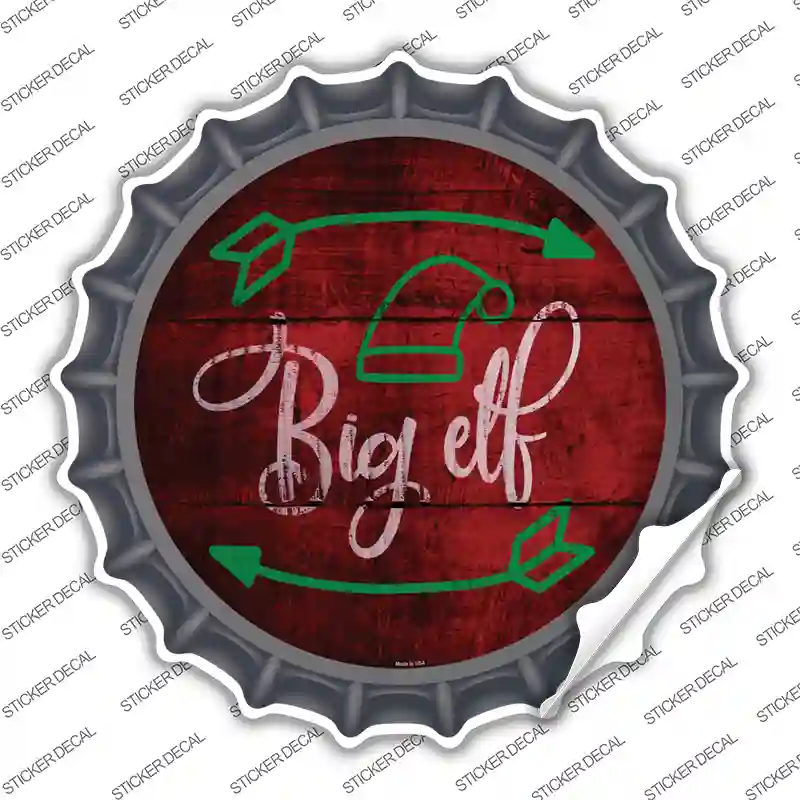 Big Elf Novelty Bottle Cap Sticker Decal