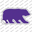 Purple Solid Novelty Bear Sticker Decal Small