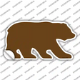 Brown Solid Novelty Bear Sticker Decal Small