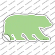 Lime Green Solid Novelty Bear Sticker Decal Small