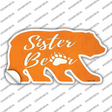 Sister Paw Orange Novelty Bear Sticker Decal Small
