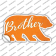 Brother Orange Novelty Bear Sticker Decal Small