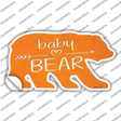 Baby Arrow Orange Novelty Bear Sticker Decal Small