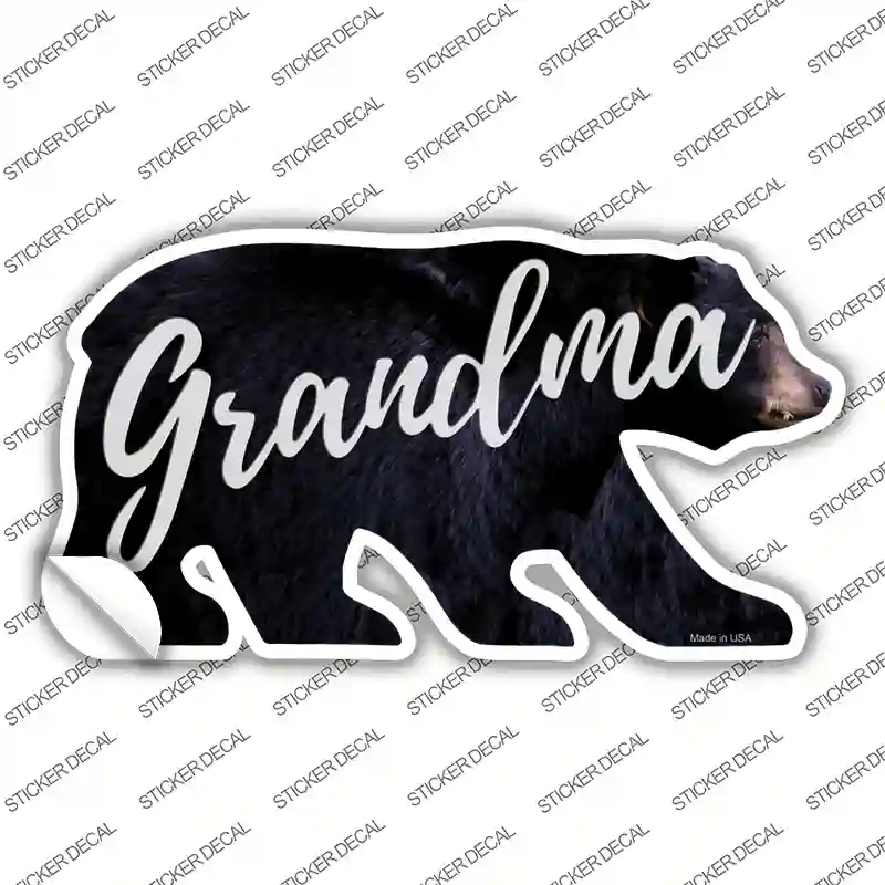 Grandma Novelty Bear Sticker Decal Small