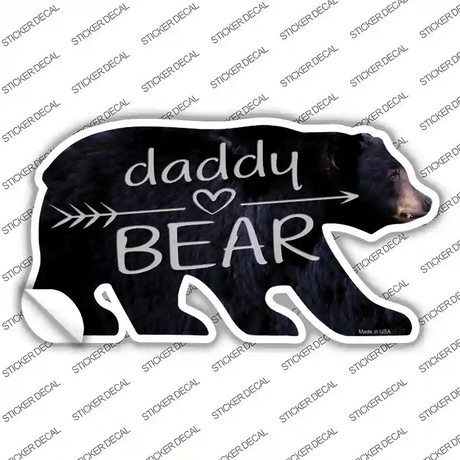 Daddy Arrow Novelty Bear Sticker Decal Small